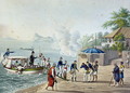 View of Our First Landing at the Portuguese Establishment at Dille, Timor, from Voyage Autour du Monde sur les Corvettes de LUranie 1817-20 engraved by Lerouge and Forget, published 1825 - (after) Pellion, Alphonse