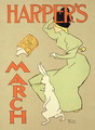 Reproduction of a poster advertising Harpers Magazine, March edition, American, 1894 - Edward Penfield