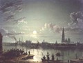 Rotterdam Harbour by Moonlight, 1835 - Sebastian Pether