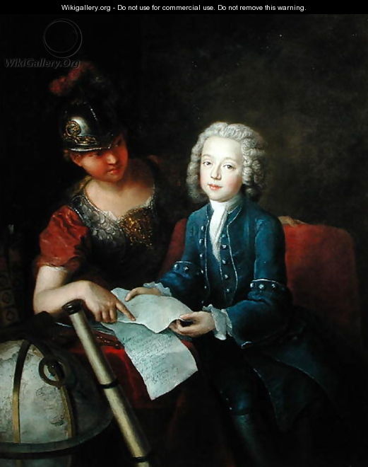 Jean-Philippe Baratier 1721-40 Presented to Minerva, 1735 - Antoine Pesne