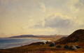 View towards Hesbjerg from the Hornbaek estate, 1857 - Vilhelm (Wilhelm) Peterson