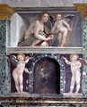 The Sala delle Prospettive Hall of Prospective detail of trompe loeil niche depicting Venus and Cupid, 1518-19 - Baldassare Peruzzi