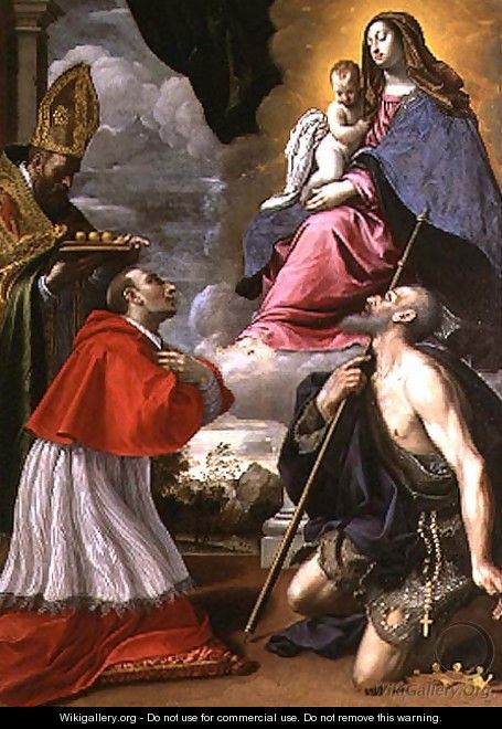 Madonna and Child with saints - Giovanni Battista Pesari