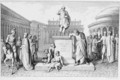 Gaius Gracchus Weeping Before his Fathers Statue, engraved by B.Barloccini, 1849 - (after) Perkins, C.C