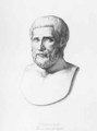 Portrait of Pythagoras c.580-500 BC engraved by B.Barloccini, 1849 - (after) Perkins, C.C