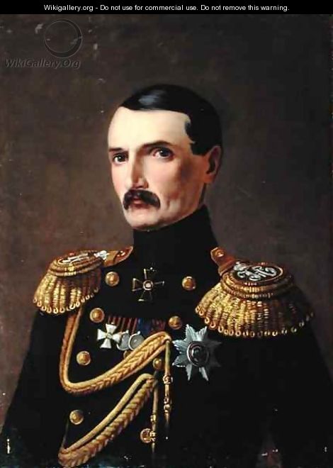 Portrait of Admiral V.A. Kornilov 1806-1854, Hero of Crimea - A.F. Permyakov