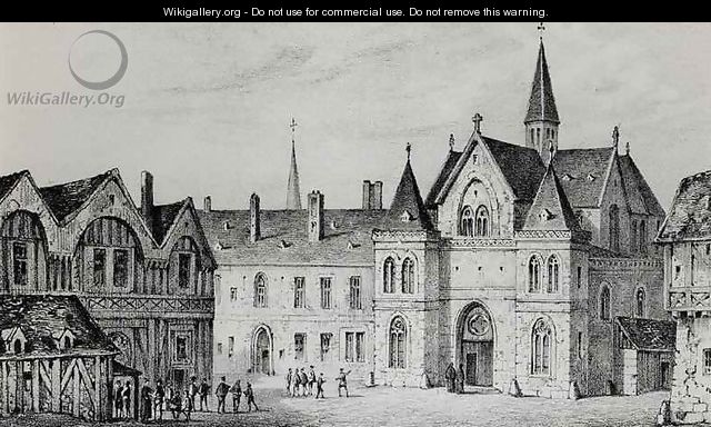 The Sorbonne in 1550 - (after) Pernot, Francois Alexandre