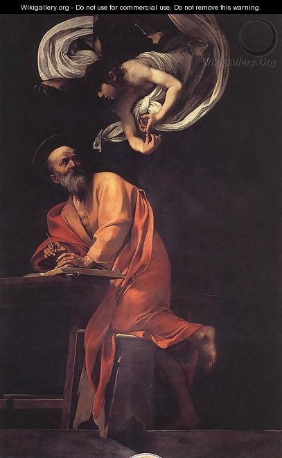 The Inspiration of Saint Matthew - Caravaggio