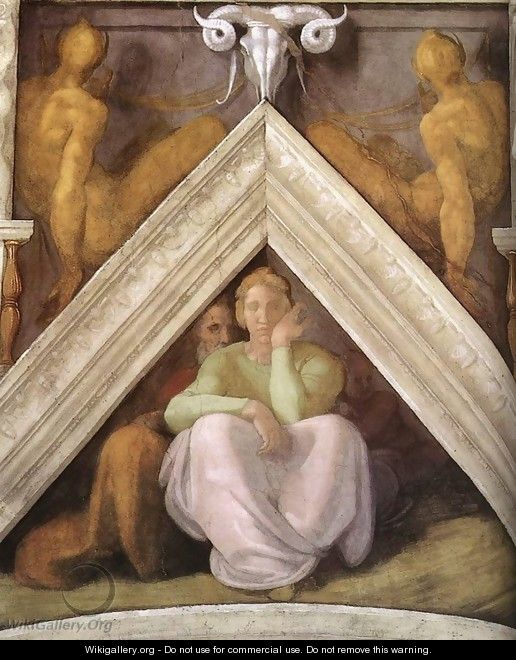 Ancestors of Christ - Jesse with his parents - Michelangelo Buonarroti