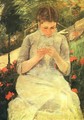 Girl Sewing - Mary Cassatt