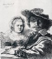 Self-portrait With Saskia, 1636 - Rembrandt Van Rijn