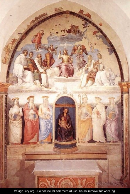 Trinity and Six Saints - Pietro Vannucci Perugino