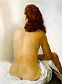 Gala Nude From Behind Looking in an Invisible Mirror - Salvador Dali