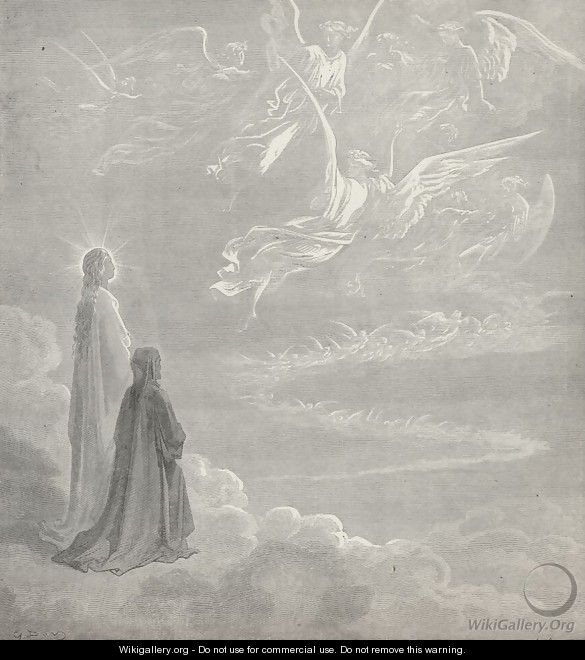 Ye host of heaven! whose glory I survey (Canto XVIII., line 126) - Gustave Dore