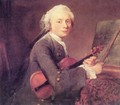 Young Man with a Violin (Charles Godefroy)  - Jean-Baptiste-Simeon Chardin