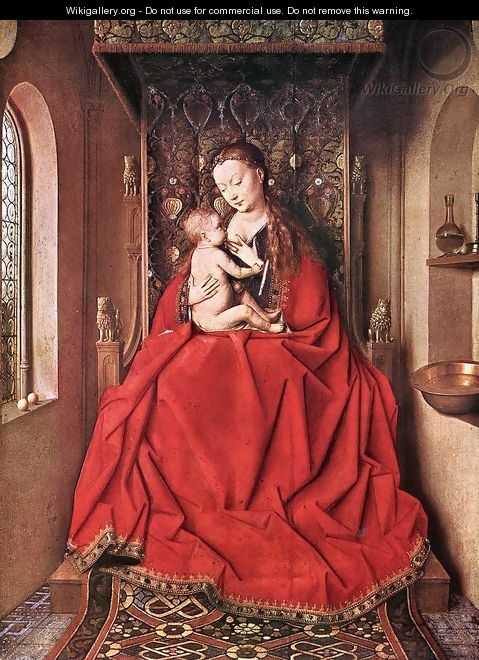 Suckling Madonna Enthroned - Jan Van Eyck