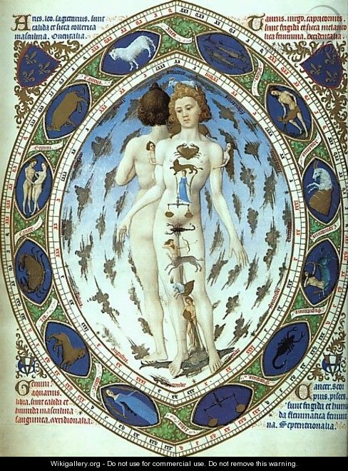 Zodiac Man as Mirror of Earth and Stars - Limbourg Brothers