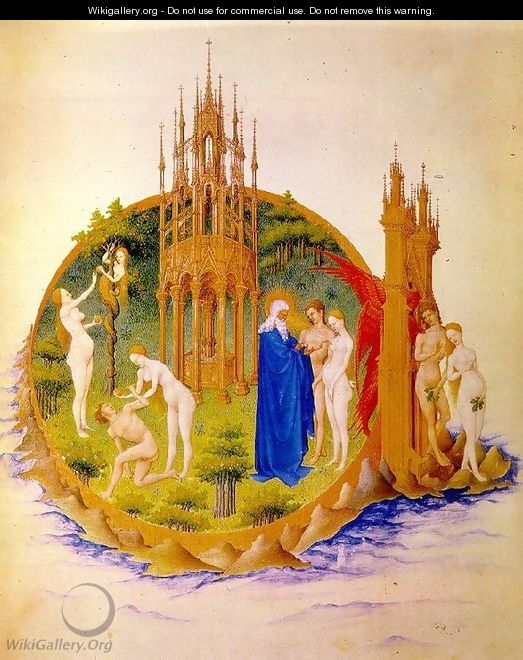 The Fall and the Expulsion from Paradise - Limbourg Brothers