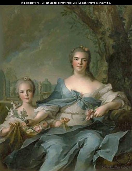 The Duchess of Parma and her daughter Isabelle - Jean-Marc Nattier