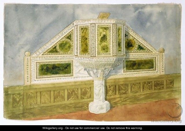 Design for a marble pulpit - Louis Comfort Tiffany