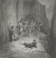 A multitude, in fury burning, (Canto XV., line 110) - Gustave Dore