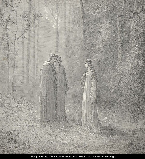 I once was Pia (Canto V., line 143) - Gustave Dore