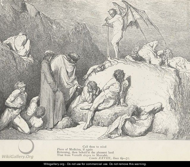 Call thou to mind Piero of Medicina, (Canto XXVIII., lines 69-70) - Gustave Dore