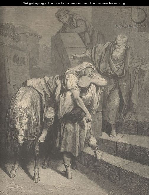 Arrival Of The Samaritan At The Inn - Gustave Dore