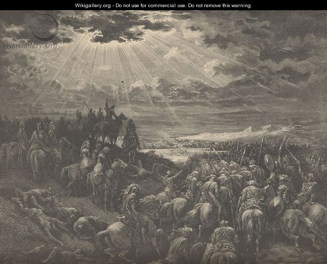 The War Against Gibeon - Gustave Dore