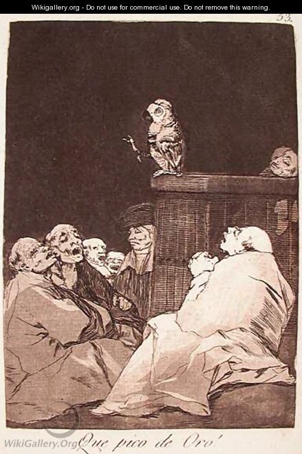 What a Golden Beak! - Francisco De Goya y Lucientes