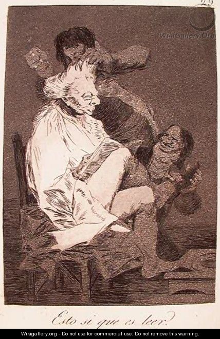 That Certainly Is Being Able to Read - Francisco De Goya y Lucientes