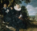 Marriage Portrait of Isaac Massa en Beatrix van der Laen - Frans Hals