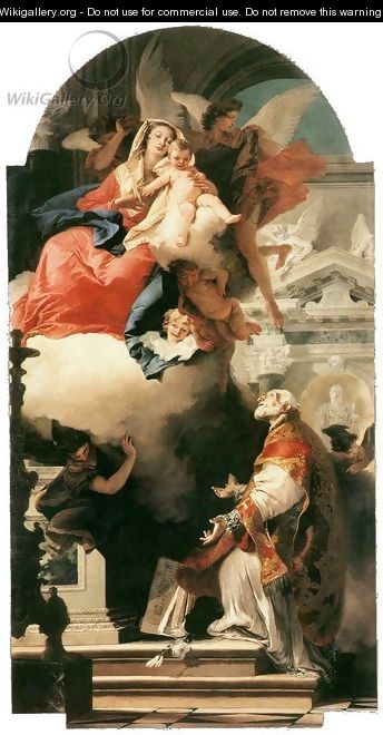 The Virgin Appearing to St Philip Neri - Giovanni Battista Tiepolo