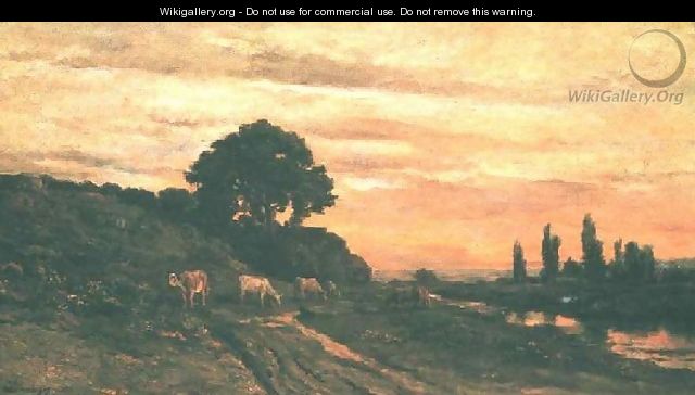 Landscape with Cattle - Charles-Francois Daubigny