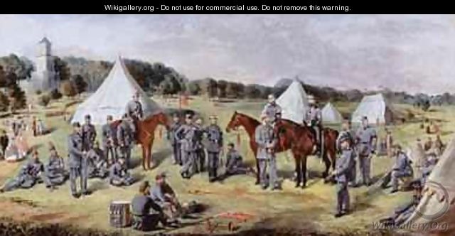 The 1st Administrative Batallion of the Norfolk Volunteers at Gunton Park 1864 - Claude Lorraine R.W Nursey
