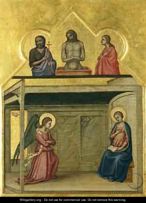 The Annunciation and Christ suffering 1351-75 - Allegretto Nuzi