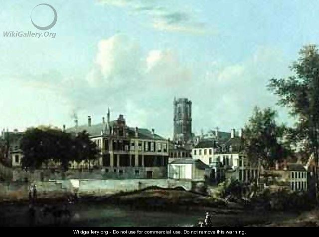 View of the Schelde and the Sint Baafskathedraal Ghent 1819 - Pieter Frans de Noter