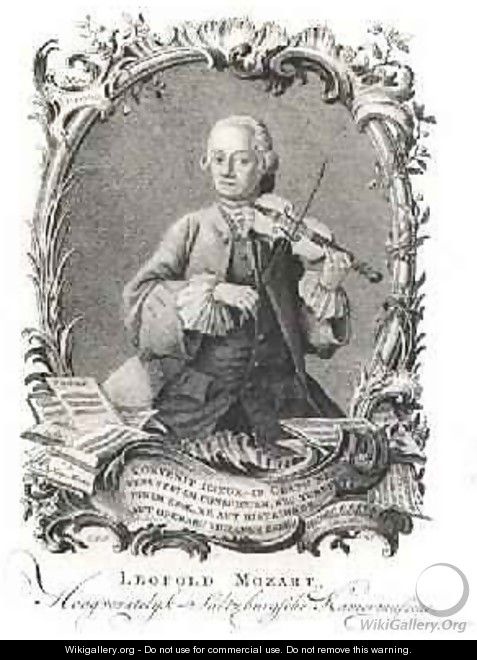Portrait of Leopold Mozart 1719-87 Austrian violinist and composer - (after) Noorde, Cornelis van