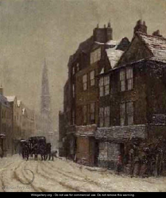 Drury Court with the Church of St MaryleStrand 1880 - Philip Norman
