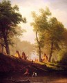 The Wolf River, Kansas - Albert Bierstadt