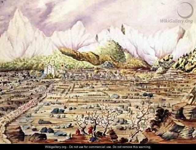 Invasion of Tibet by the Nepalese in the Town of Keerung off the left or eastern bank of the BooriGurudee River May 1855 - Dr. H.A. Oldfield