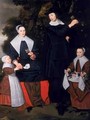 A Gentleman with his Wife and two Children - Hendrick ten Oever