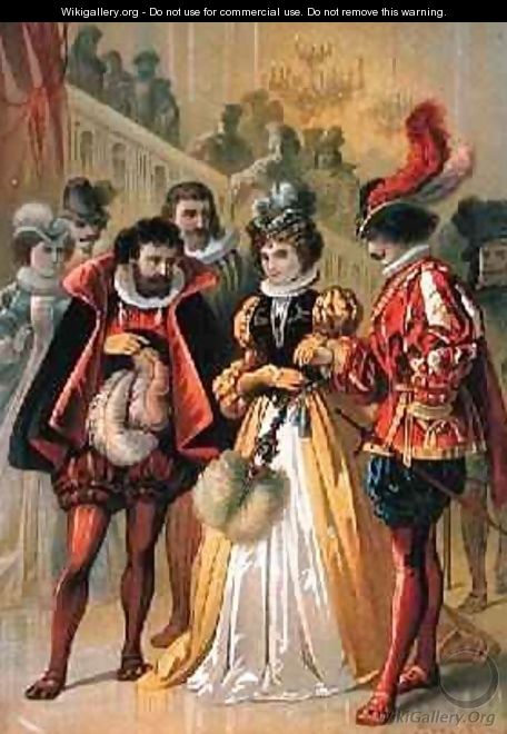 Cinderella at the ball illustration for Cinderella by Charles Perrault 1628-1703 - Carl Offterdinger
