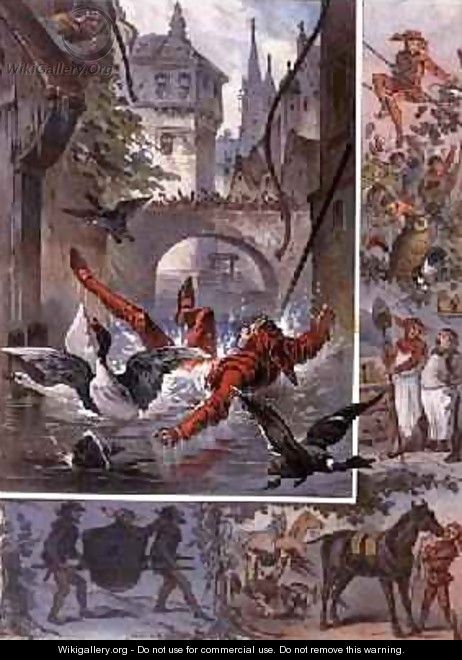 Illustration for Till Eulenspiegel Story by Richard Strauss 1864-1949 1860-80 - Carl Offterdinger