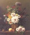 Still Life with Flowers and Fruit - Anthony Obermann