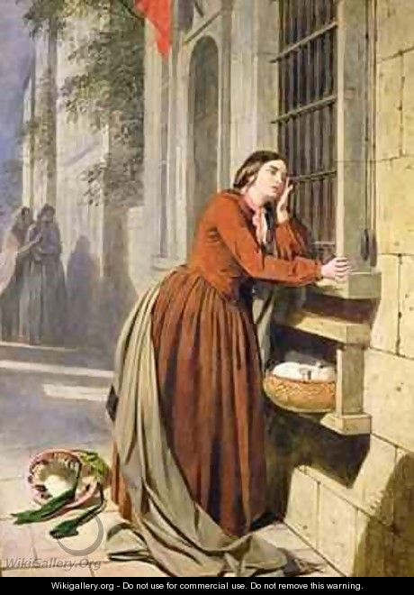Mother Depositing Her Child in the Foundling Hospital in Paris 1855-60 - Henry Nelson O