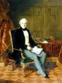 Portrait of Henry Pelham-Clinton Holding a Document in His Study 1850 - Henry Nelson O