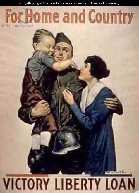 For Home and Country Victory Liberty Loan 1st World War poster - Alfred Everitt Ore