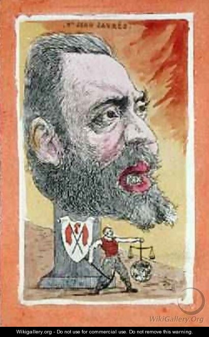 Satirical postcard depicting Jean Jaures 1859-1914 - Orens