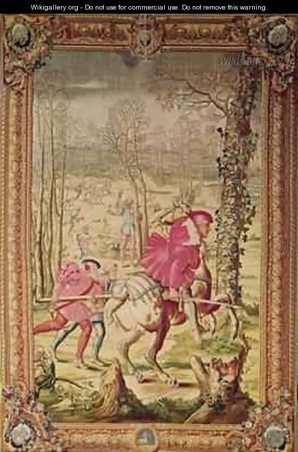 The Hunts of Maximilian Sagittarius The Boar Hunt - (after) Orley, Bernard van